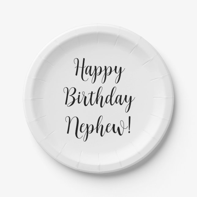 Happy Birthday Nephew Funny Nephews Geschenke Pappteller (Vorderseite)