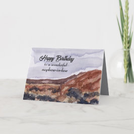 Happy Birthday Nephew in Law Wüste Landschaft Karte