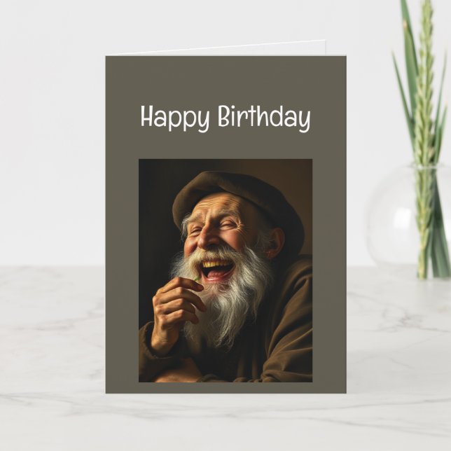 Happy Birthday nicht Old Think Young Karte (Vorderseite)