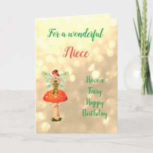 Happy Birthday Niece Fairy Design Karte