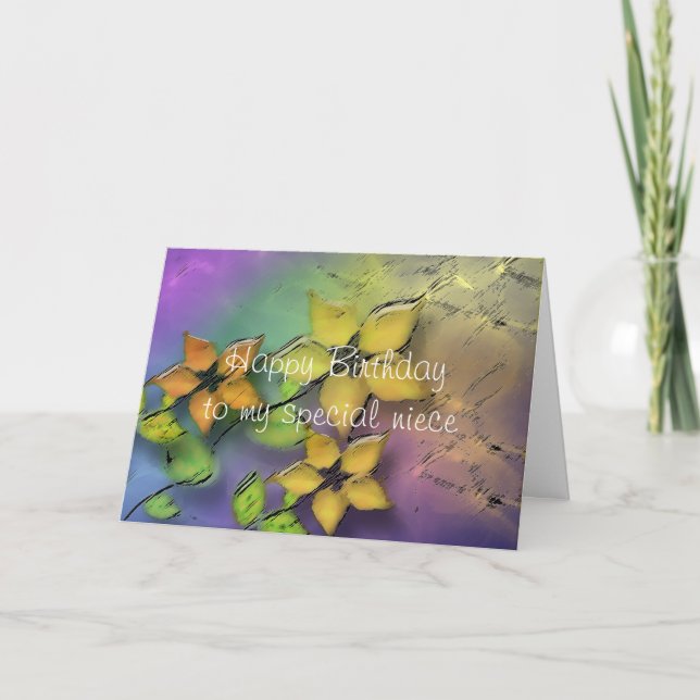 Happy Birthday Niece Karte (Vorderseite)