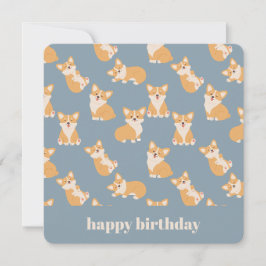 Happy Birthday Niedlich Corgi Muster für Hund Love Einladung