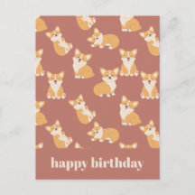 Happy Birthday Niedlich Corgi Muster für Hund Love