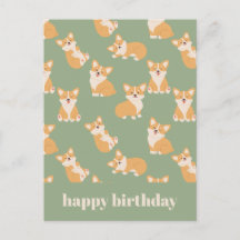 Happy Birthday Niedlich Corgi Muster für Hund Love