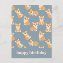 Happy Birthday Niedlich Corgi Muster für Hund Love