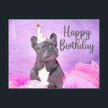 Happy Birthday Niedlich Funny French Bulldog Postkarte<br><div class="desc">Alles Gute zum Geburtstag!</div>