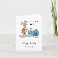 Happy Birthday Niedlich Hund Welpe Wanderung Wald