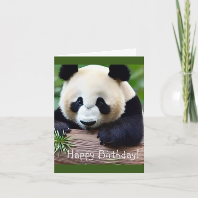 Happy Birthday Niedlich Panda Bear Karte (Vorderseite)
