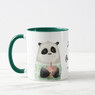 Happy Birthday Niedlich Panda Cake Personalisiert  Tasse