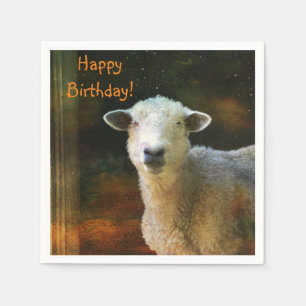 Happy Birthday Niedlich Sheep Serviette