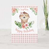 Happy Birthday Niedlich Sloth Girl Name