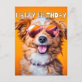 Happy Birthday Niedliches Party Tier Postkarte