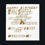 Happy Birthday Notizblock<br><div class="desc">Happy Birthday. Dear friend, May the peace and the Love of God be with you during this wonderful Birthday season. God and I love you so much. Regards Me This wonderful birthday wish design is available in many birthday gift products. Fee free to customize if and share the joy of...</div>