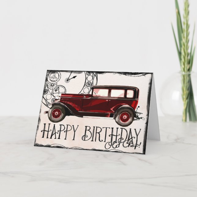 Happy Birthday Old Chap Karte (Vorderseite)