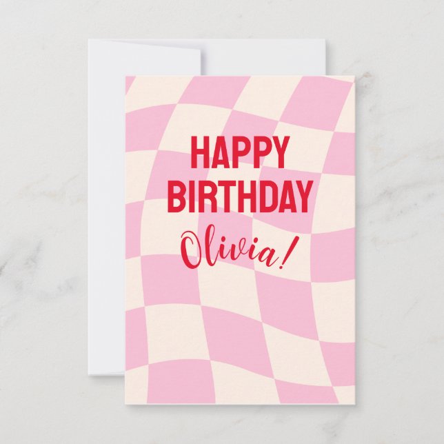 Happy Birthday Olivia Individuelle Name Personalis Karte (Vorderseite)