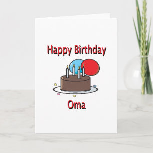 Happy Birthday Oma German Oma Birthday Design Karte