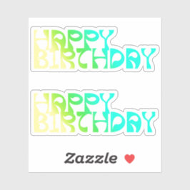 Happy Birthday Ombre Custom Cut Aufkleber