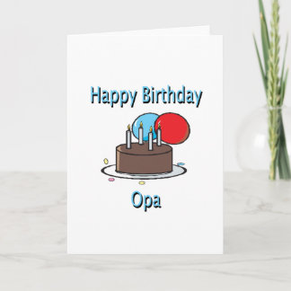 Happy Birthday Opa German Grandpa Birthday Design Karte