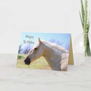 Happy Birthday Palomino Pferdekarte Karte