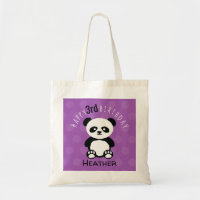 Happy Birthday Panda Personalisiert Kids Lila Girl