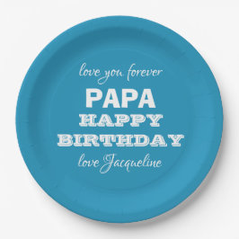 Happy Birthday PAPA Script Name Modern Chic Pappteller