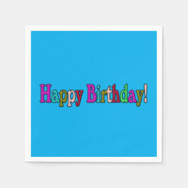 Happy Birthday" Paper Napkin - Fun Party Decke Serviette