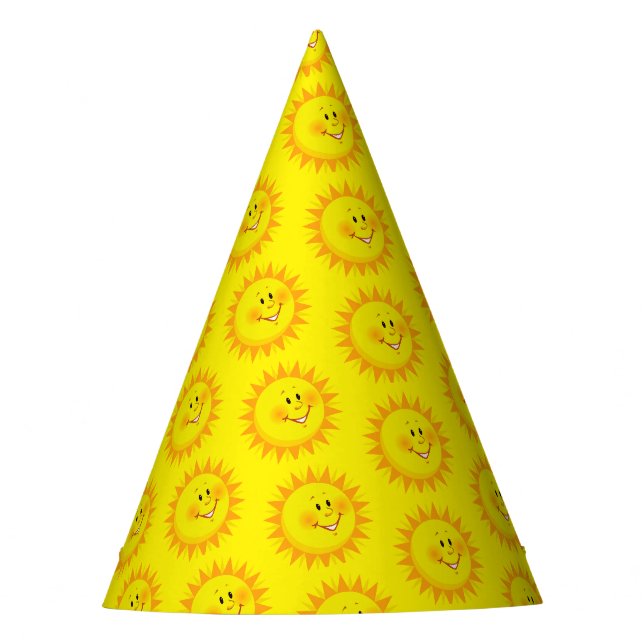 Happy Birthday Paper Party Hat Sunshine Partyhütchen (Vorderseite)
