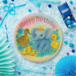 Happy Birthday Paper Plates - Children's Birthday Pappteller