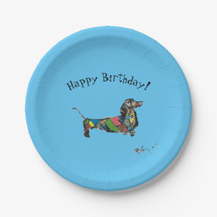 Happy Birthday Paper Teller mit Dackel