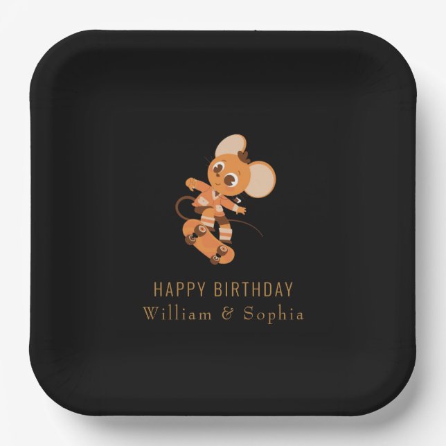 Happy Birthday Paper Tellers - Custom Image & Text Pappteller (Vorderseite)