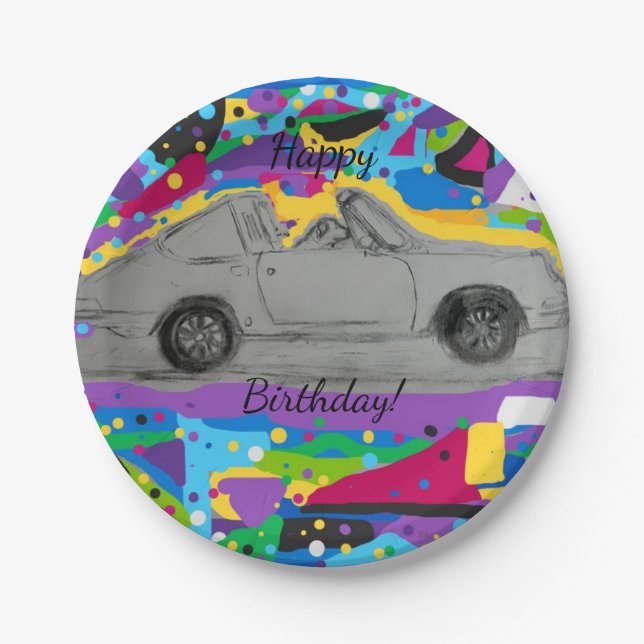 Happy Birthday Paper Tellers Pappteller (Vorderseite)