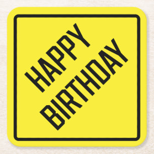 Happy Birthday Paper Untersetzer