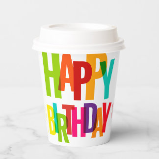 Happy Birthday Pappbecher