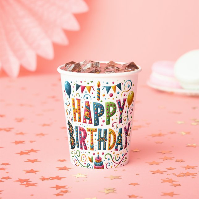 Happy Birthday Pappbecher (Insitu)