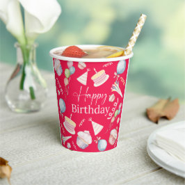 Happy Birthday Pappbecher