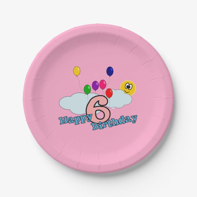 Happy Birthday Pappteller (Vorderseite)