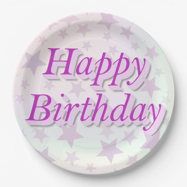 Happy Birthday!! Pappteller (Vorderseite)