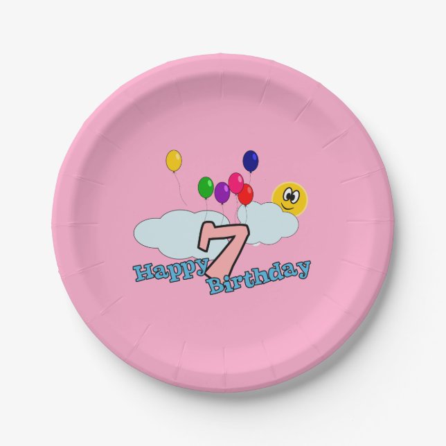 Happy Birthday Pappteller (Vorderseite)