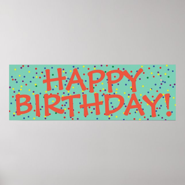 Happy Birthday Party Banner Poster (Vorne)