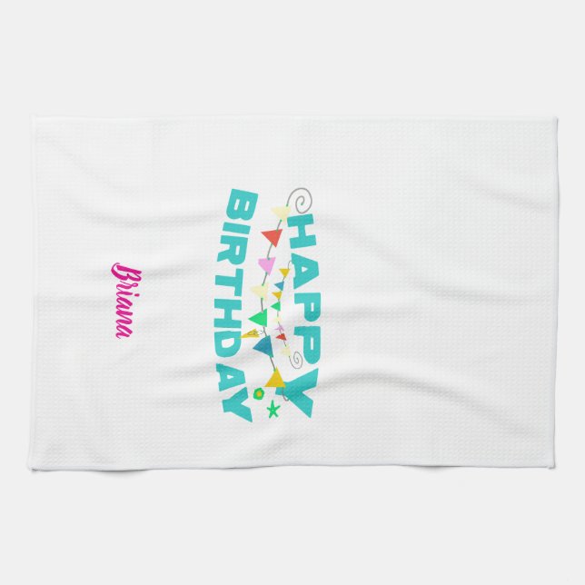 Happy birthday party  geschirrtuch (Horizontal)