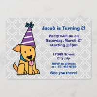 Happy Birthday Party Labrador Welpe