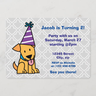 Happy Birthday Party Labrador Welpe Einladung
