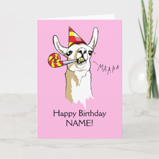 Happy Birthday Party Llama Card Vorlage anpassen
