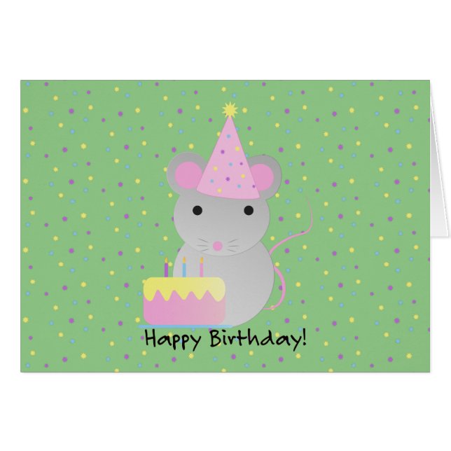 Happy Birthday Party Mouse (Vorderseite (Horizontal))