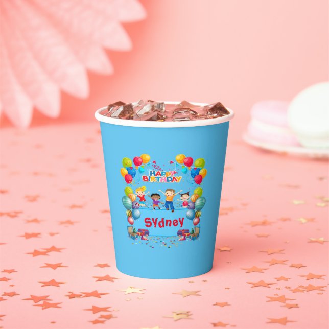 Happy Birthday Party Paper Cup Kinder Geschirr Pappbecher (Insitu)