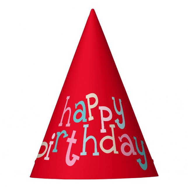 Happy Birthday Partyhütchen (Vorderseite)