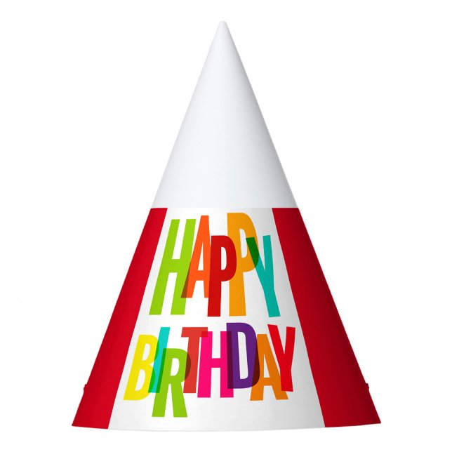 Happy Birthday Partyhütchen (Colorful Letters Birthday Hat!)