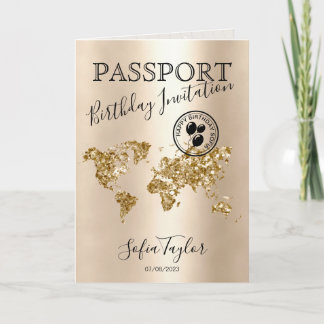 Happy Birthday Passport Karte jedes Alter