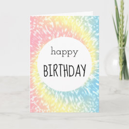 Happy Birthday Pastel Gefärbte Krawatte Hippie Swi Karte