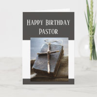 Happy Birthday Pastor Bible Cross Love Respekt